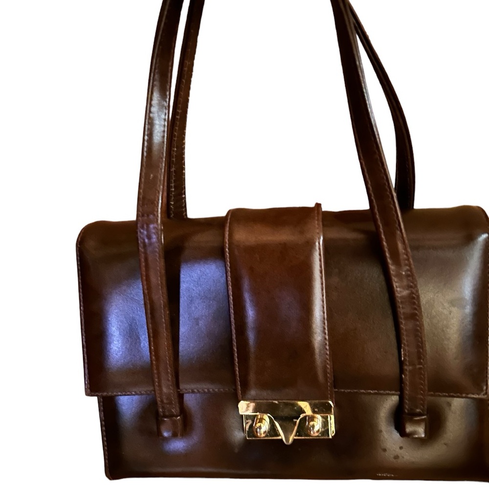 Brown 1940’s purse. By Duchess
